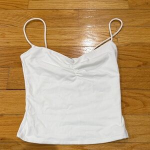 garage ruched sweetheart cami top